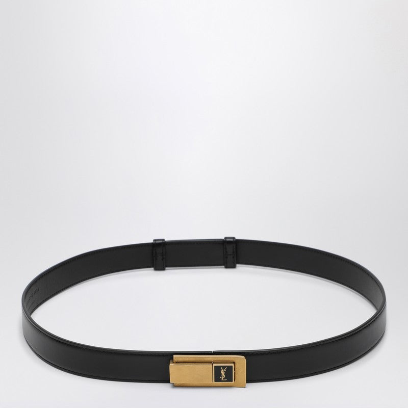 Saint Laurent - Saint Laurent Black belt with Charniere buckle - Belts