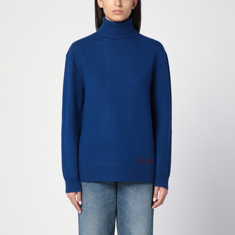 A.P.C. - A.P.C. Blue wool turtleneck sweater - Women’s Knitwear
