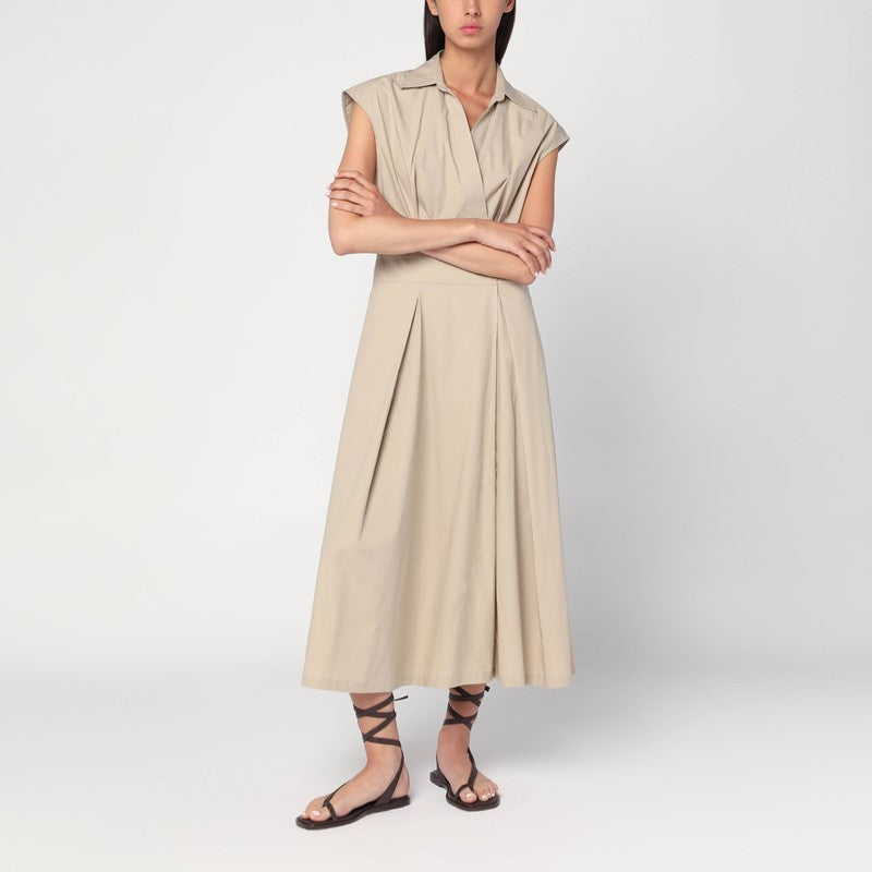 A.P.C. - A.P.C. Beige midi dress in cotton - Dresses