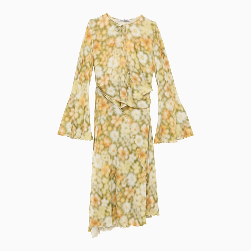 Acne Studios - Acne Studios Multicoloured green asymmetrical dress - Dresses