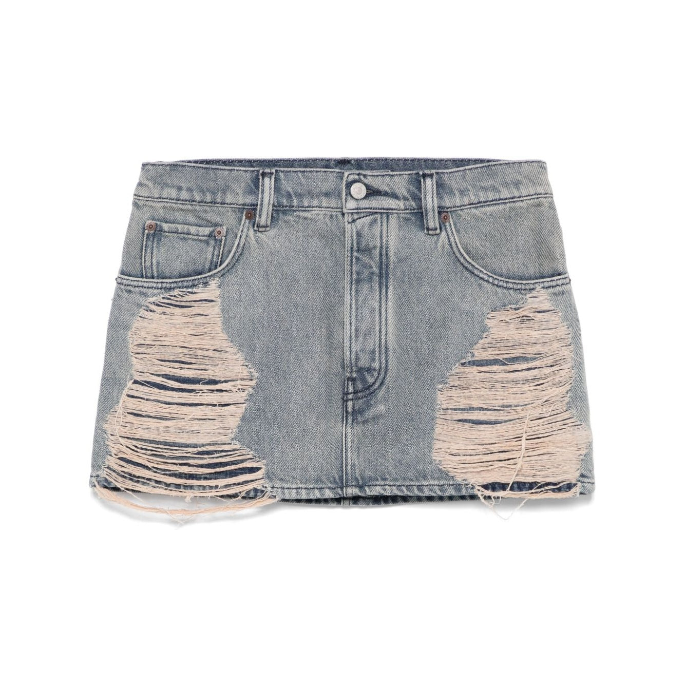 Acne Studios - Acne Studios Macaria distressed denim miniskirt - Skirts
