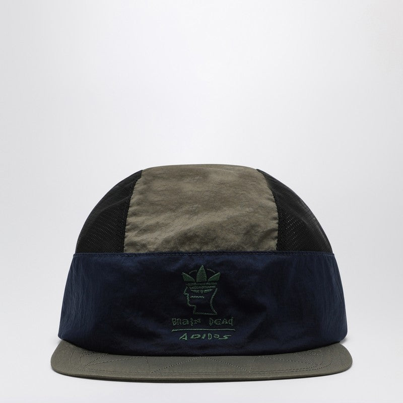 adidas x Brain Dead - adidas x Brain Dead Black/blue/green baseball cap with logo - Men’s Accessories