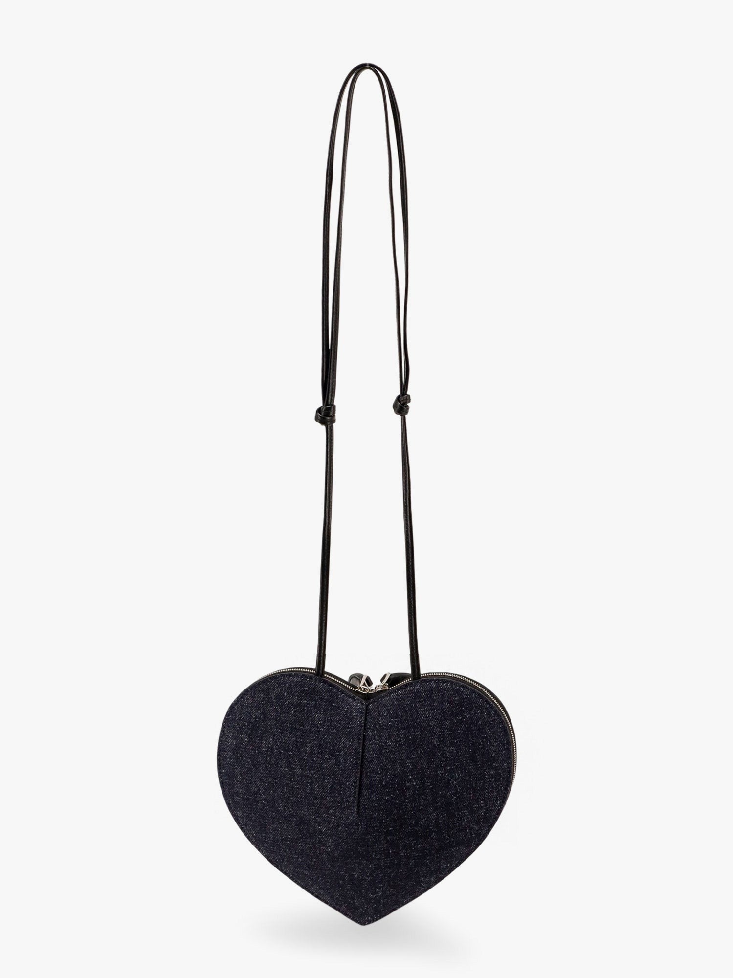 ALAIA - Le Coeur Denim And Leather Shoulder Bag - Home->Woman->Bags->Shoulder bags