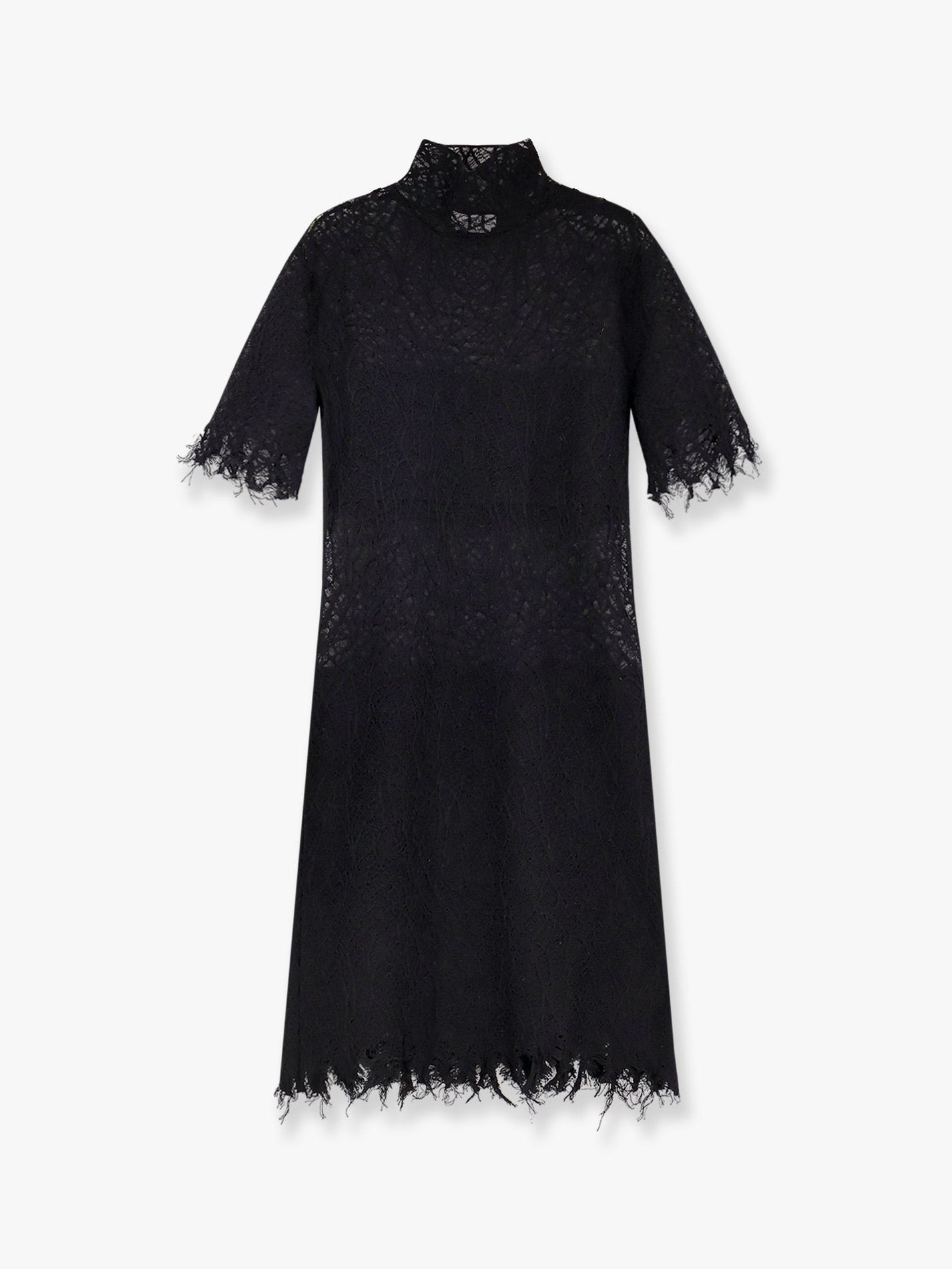 Alexander Mcqueen - Alexander Mcqueen Lace Dress With Cotton Inserts And Organic Silk - Women’s Clothing