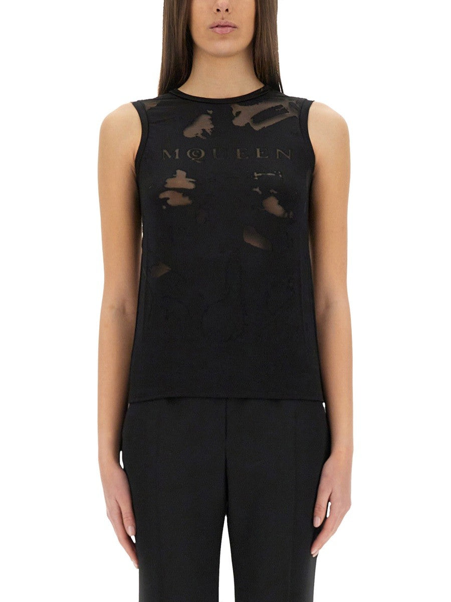 Alexander Mcqueen - Alexander Mcqueen Top A Inserts. - Woman->Clothing->Tops