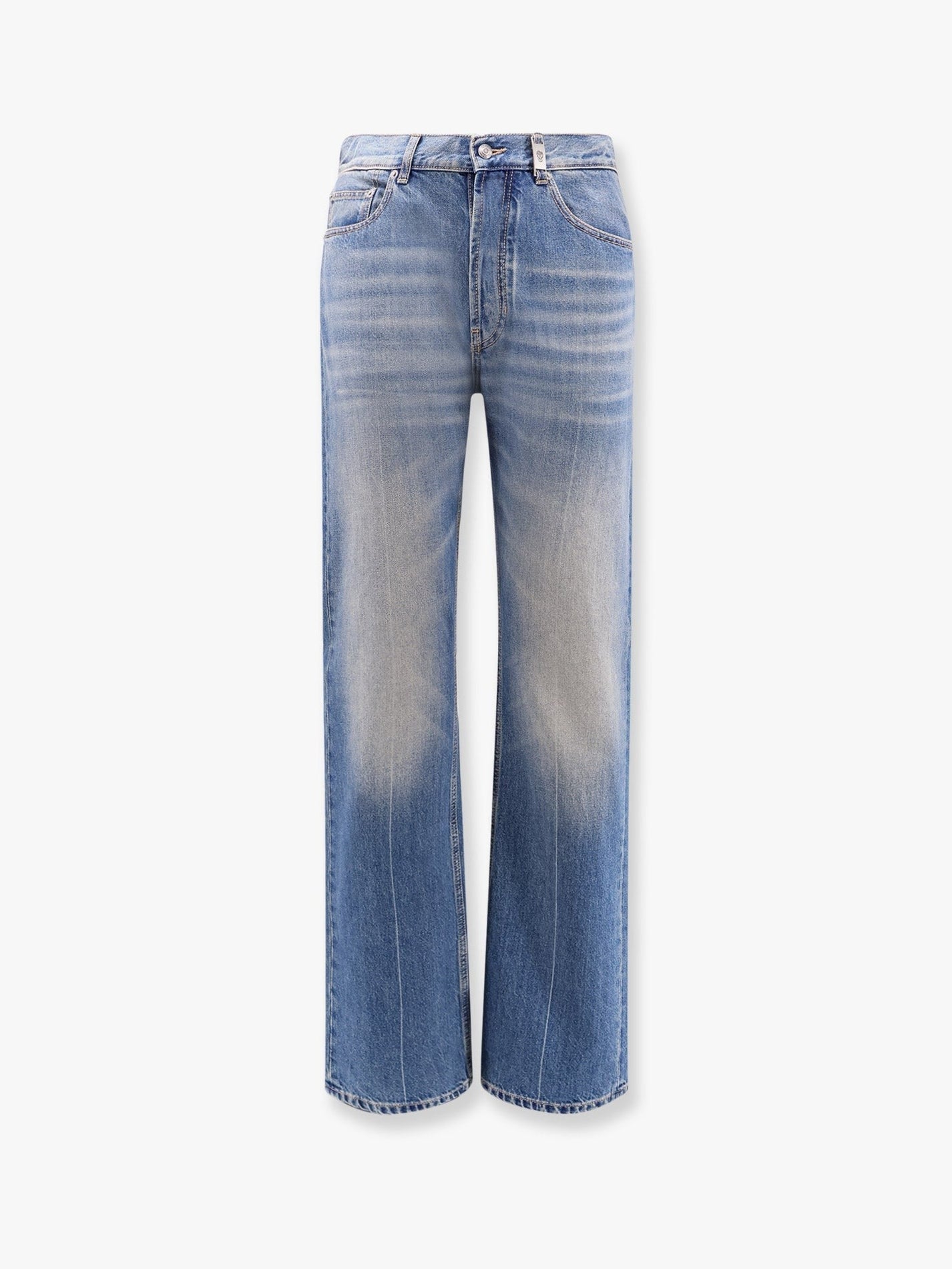 Alexander Mcqueen - Alexander Mcqueen Washed Blue Straight Leg Jeans - Men’s Clothing