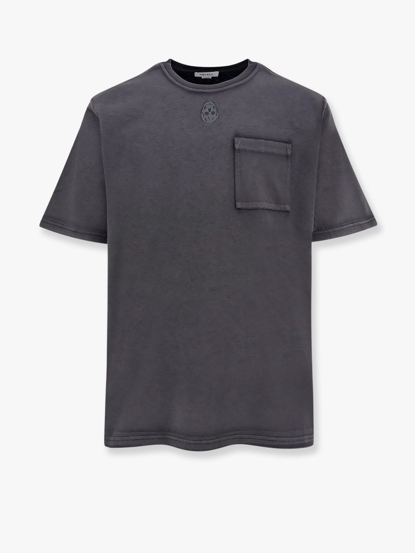 Alexander Mcqueen - Alexander Mcqueen Cotton T Shirt With Frontal Iconic Skull - Men’s Tops