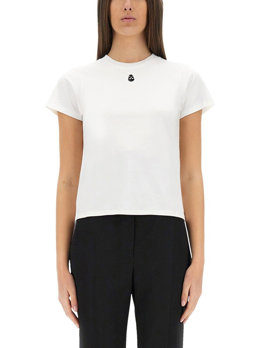 Alexander Mcqueen - Alexander Mcqueen T Shirt With ’Skull’ Embroidery - Woman->Clothing->t-shirts