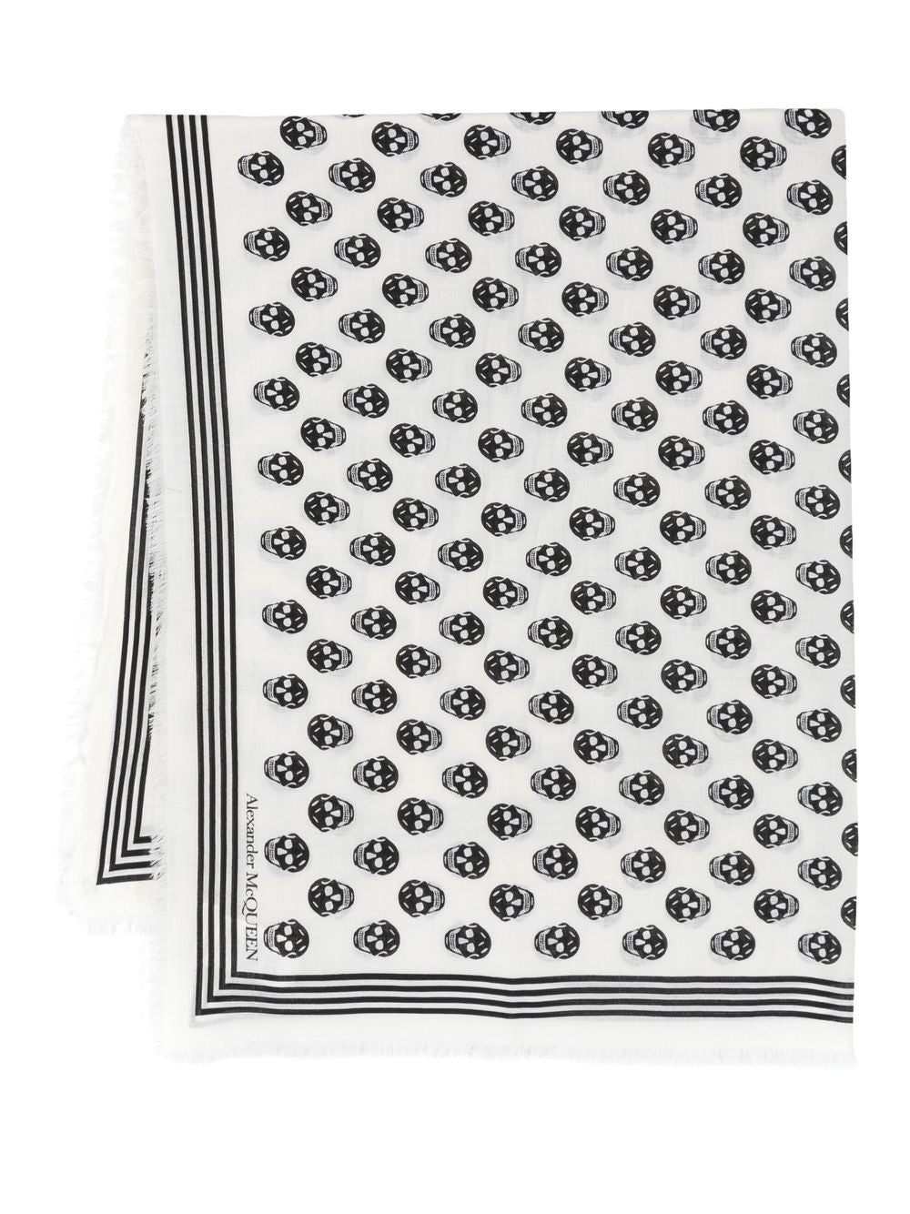 Alexander McQueen - Alexander McQueen Scarfs White - Scarves Hats & Gloves