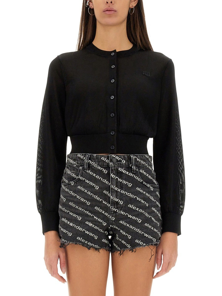 ALEXANDERWANG.T - Alexanderwang.T Cropped Cardigan - Women’s Knitwear