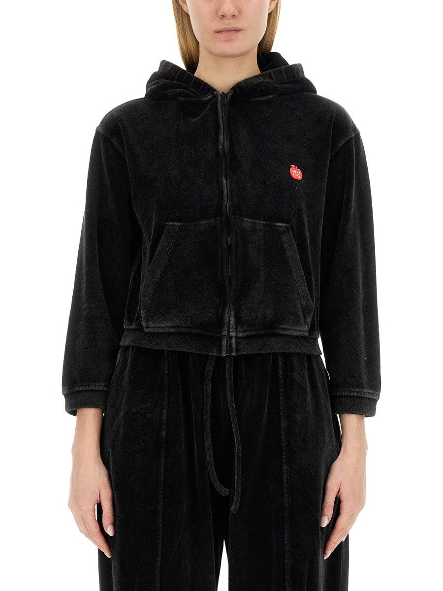 ALEXANDERWANG.T - Alexanderwang.T Velour Sweatshirt - Women’s Sweatshirts