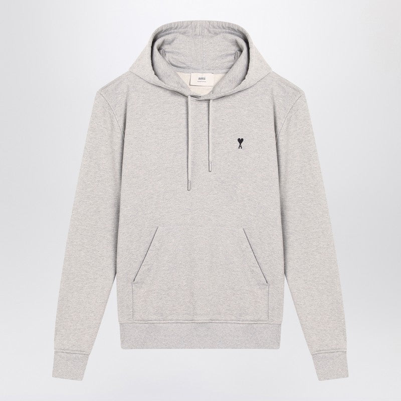 Ami Paris - Ami Paris Grey Ami De Coeur hoodie - Topwear
