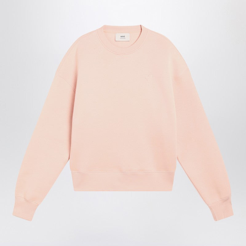 Ami Paris - Ami Paris Blush pink Ami De Coeur sweatshirt - Topwear