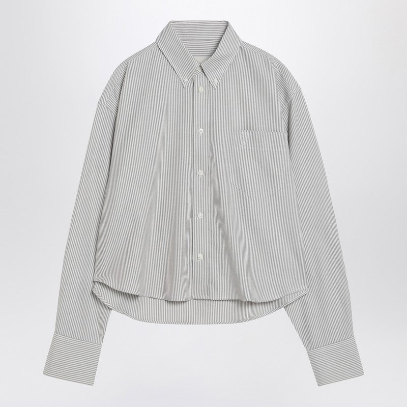 Ami Paris - Ami Paris Striped Ami de Coeur cropped shirt - Shirts