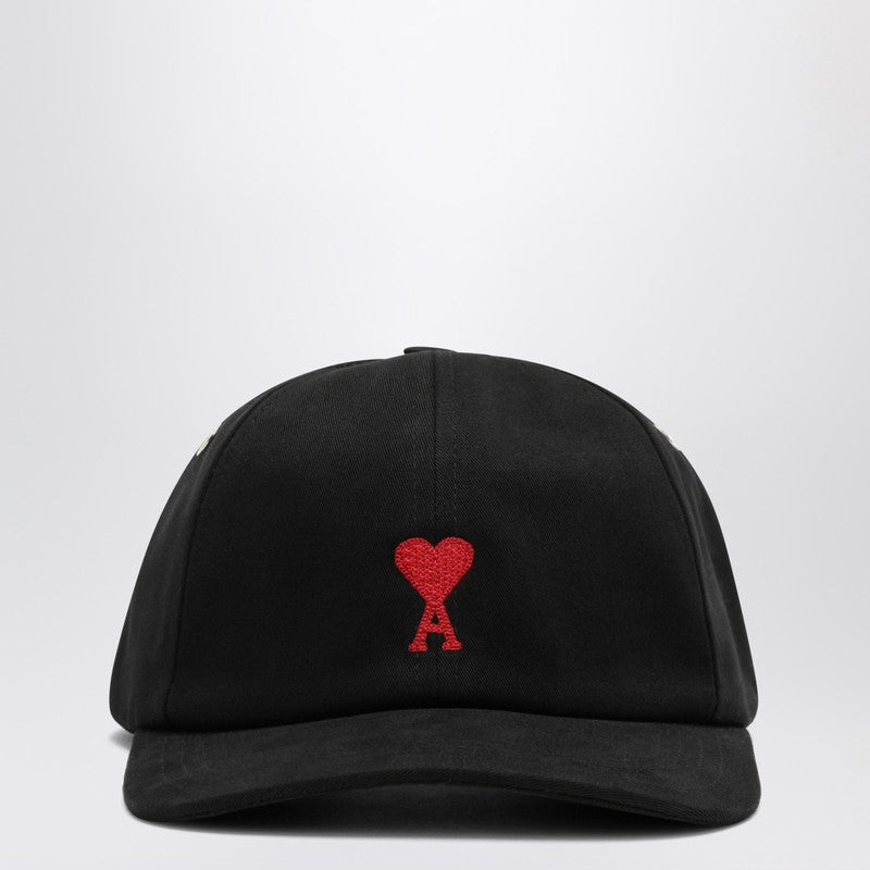 Ami Paris - Ami Paris Black baseball cap with logo - Scarves Hats & Gloves