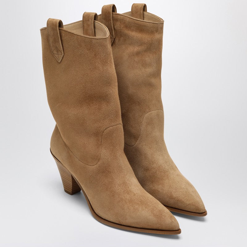 Aquazzura - Aquazzura Boogie camel-coloured Texan boots - Women’s Shoes