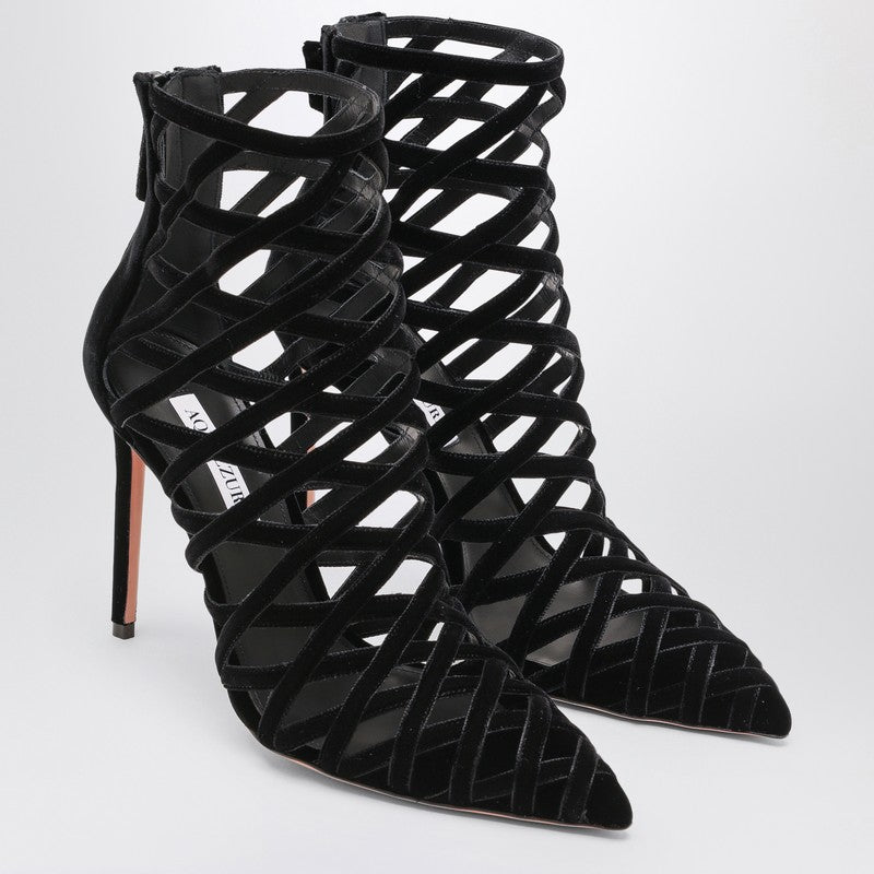 Aquazzura - Aquazzura Black perforated décolleté with zip - Pumps