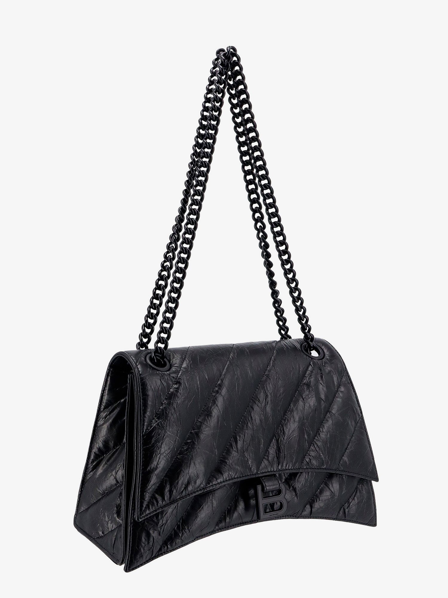 Balenciaga - Matelassé Leather Shoulder Bag With Frontal Monogram - Home->Woman->Bags->Shoulder bags