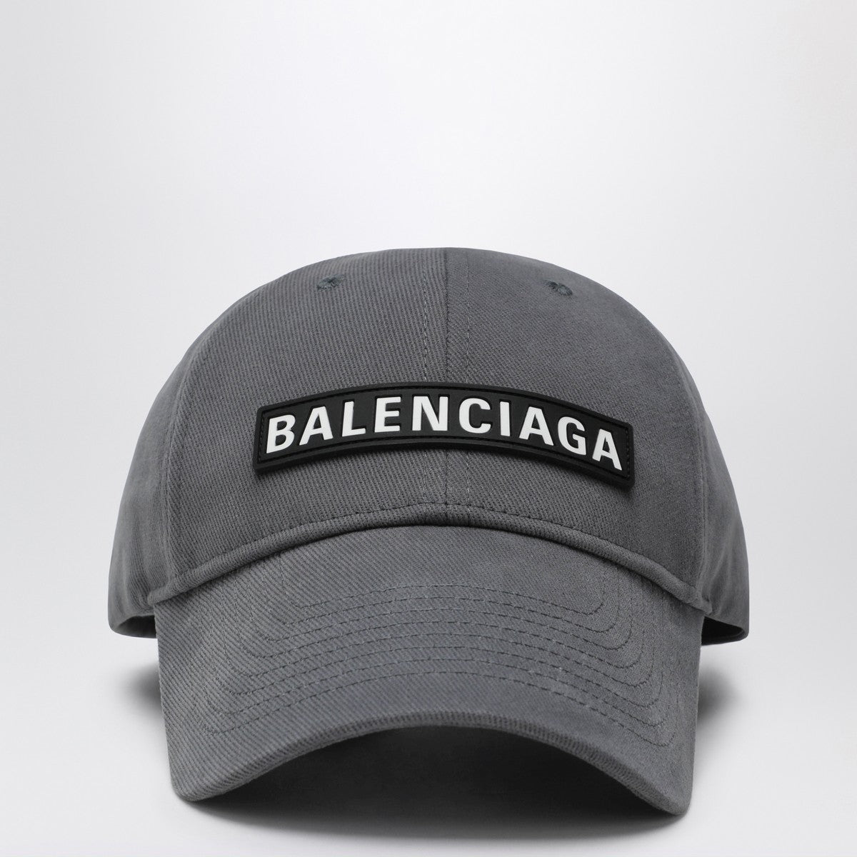 Balenciaga - Balenciaga Grey cotton Patch baseball cap - Scarves Hats & Gloves
