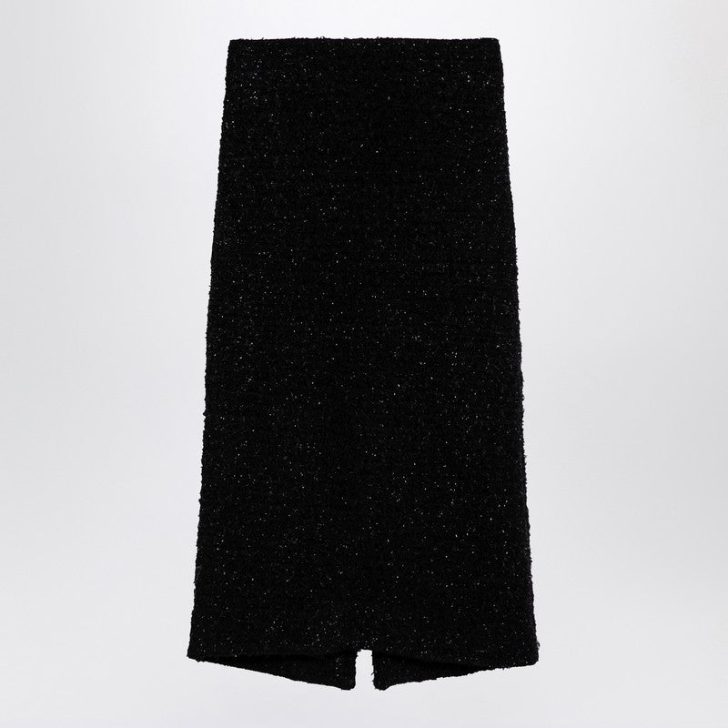 Balenciaga - Balenciaga Black tweed midi skirt - Skirts
