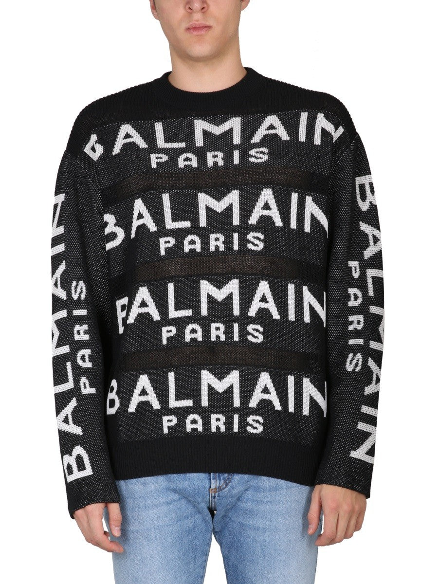 Balmain - Balmain Jersey With Logo - Men’s Knitwear