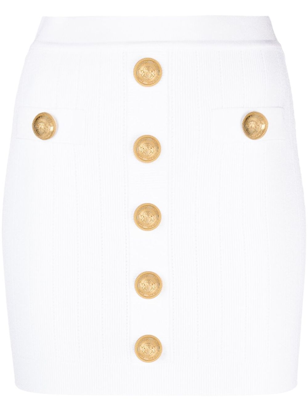 Balmain - Balmain Ribbed-knit mini skirt - Skirts
