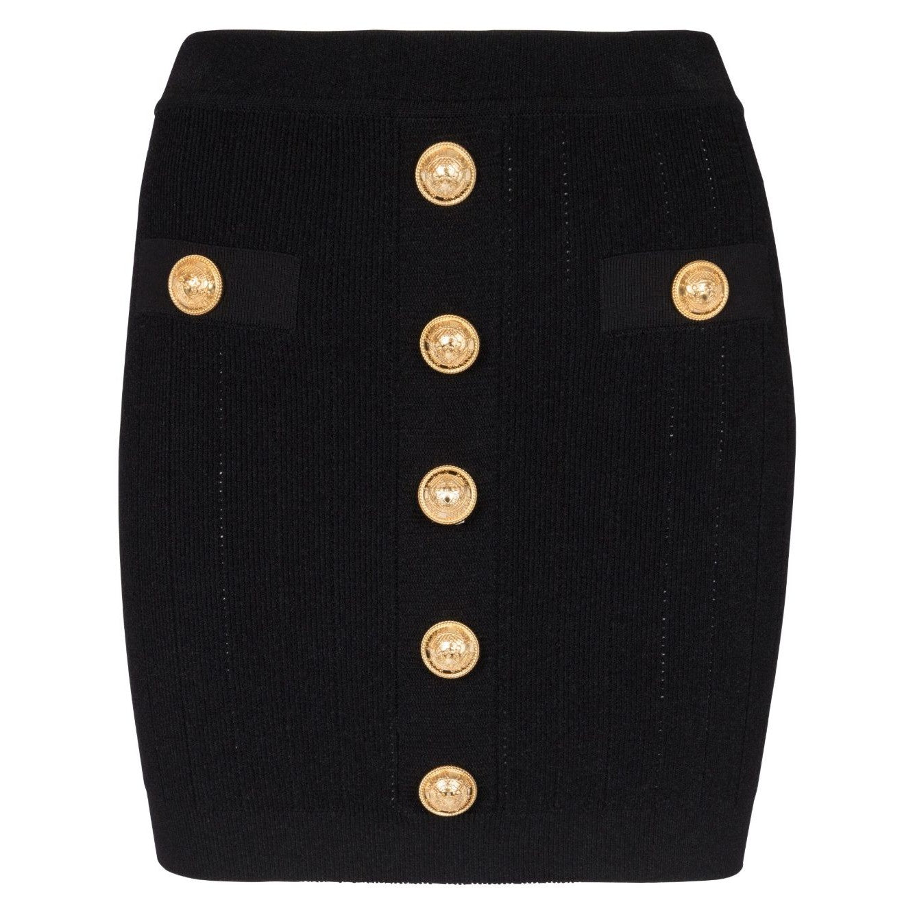 Balmain - Balmain Button Embellished Knitted Skirt - Skirts