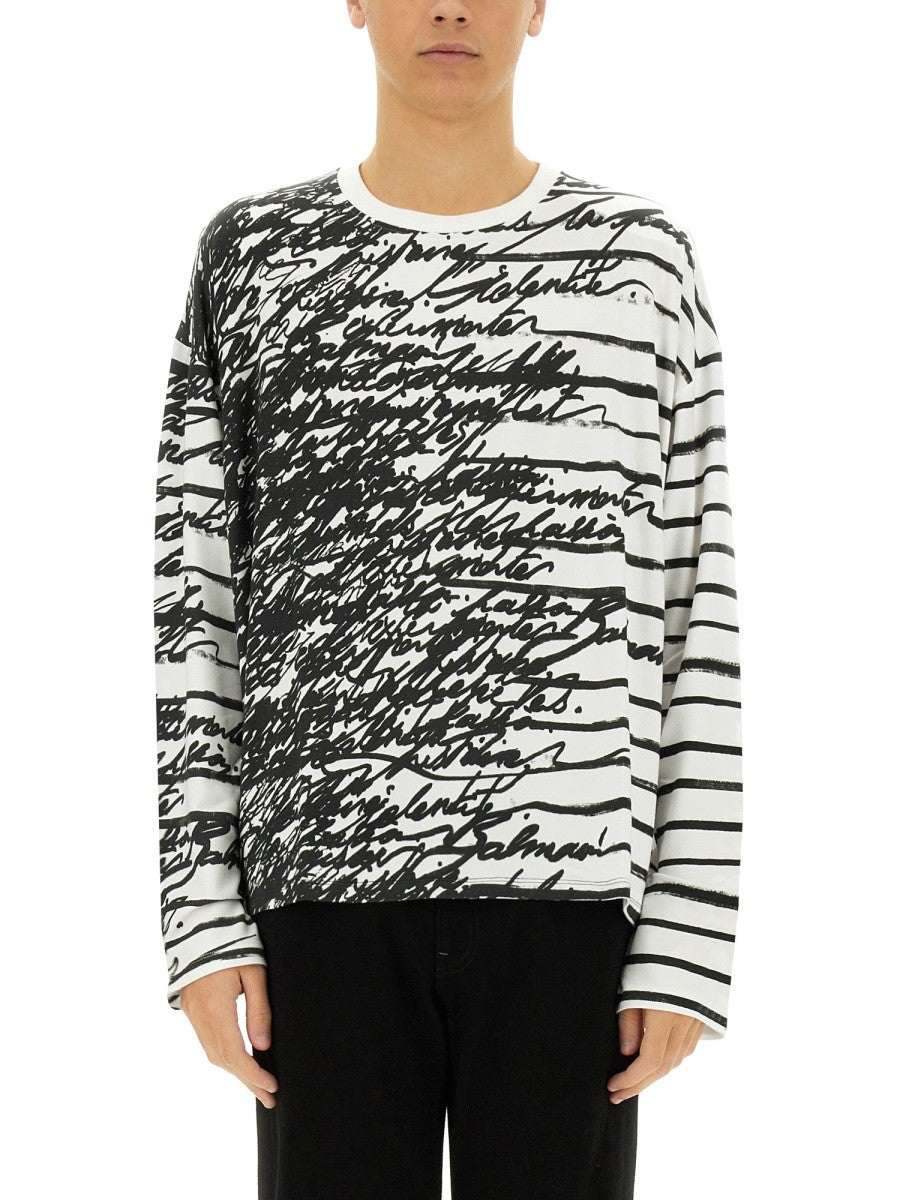 Balmain - Balmain ’Love Letter’ T Shirt - Men’s Tops
