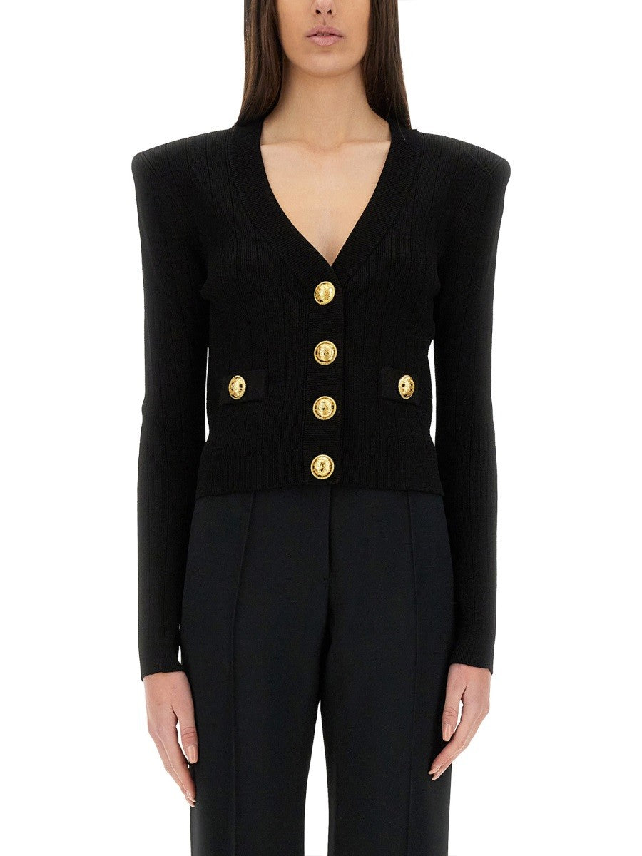 Balmain - Balmain Cropped Cardigan - Woman->Clothing->Sweaters