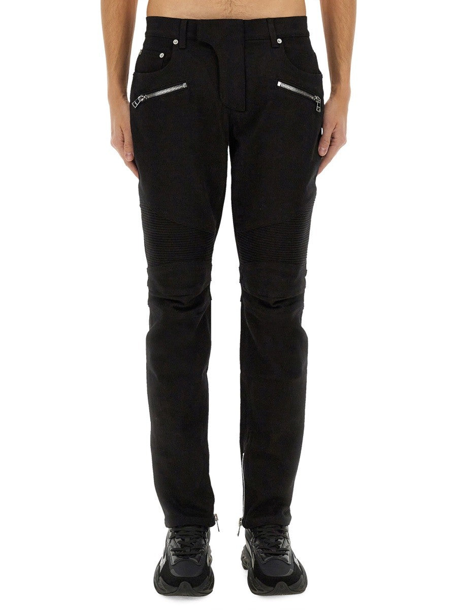 Balmain - Denim Biker Jeans - Home->Man->Clothing->Jeans