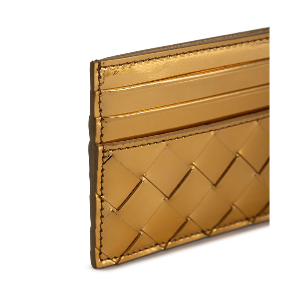 Bottega Veneta - Metallic Intrecciato Card Case - Small Leather Goods