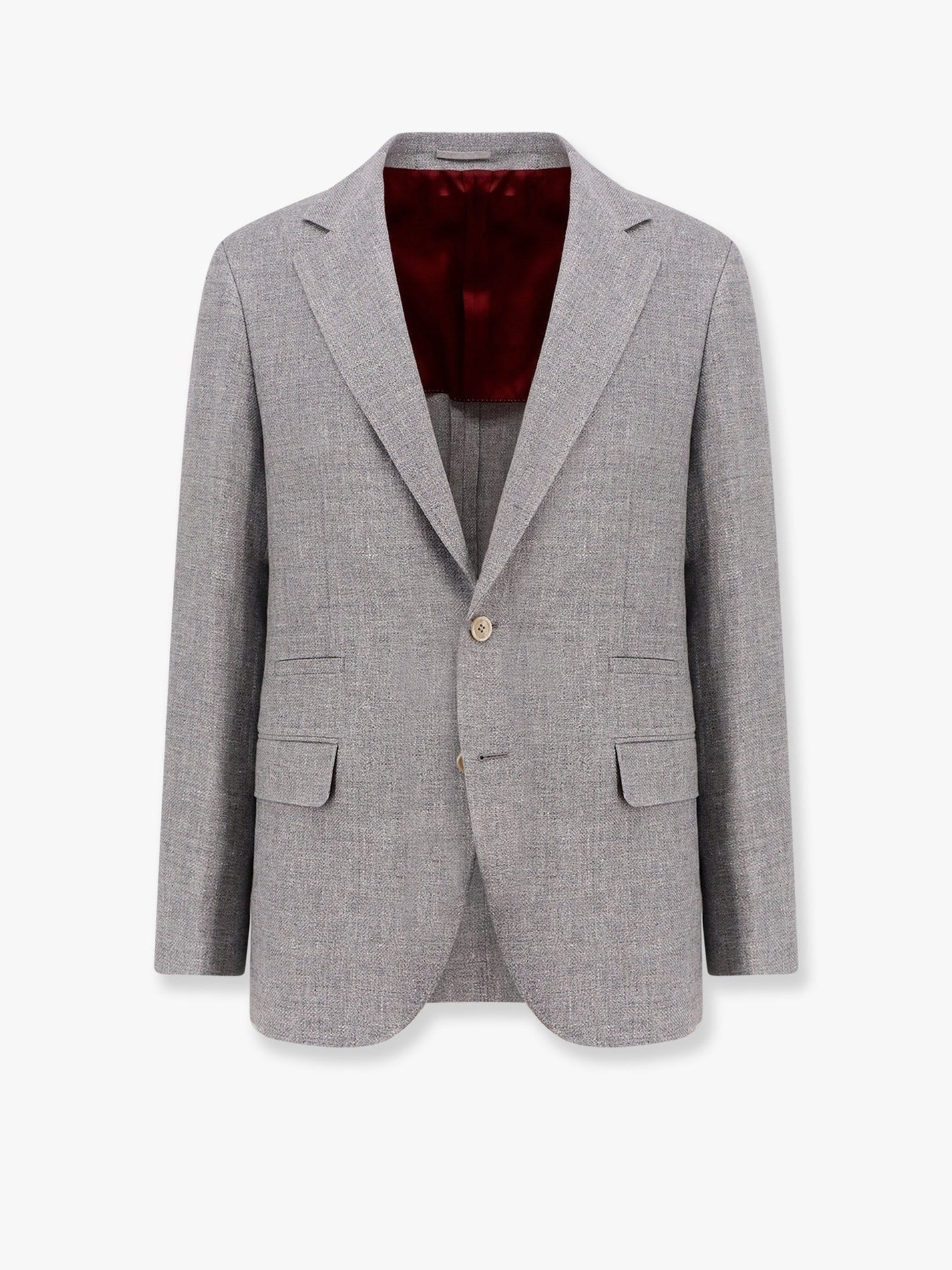 Brunello Cucinelli - Brunello Cucinelli Single Breasted Linen Blend Blazer - Men’s Clothing
