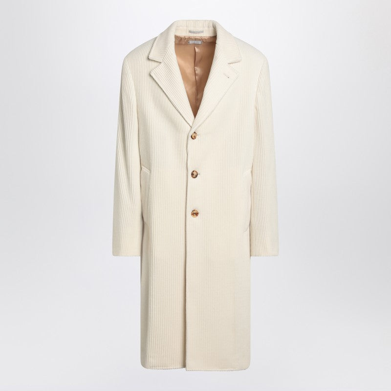 Brunello Cucinelli - Brunello Cucinelli Ivory corduroy coat - Coats
