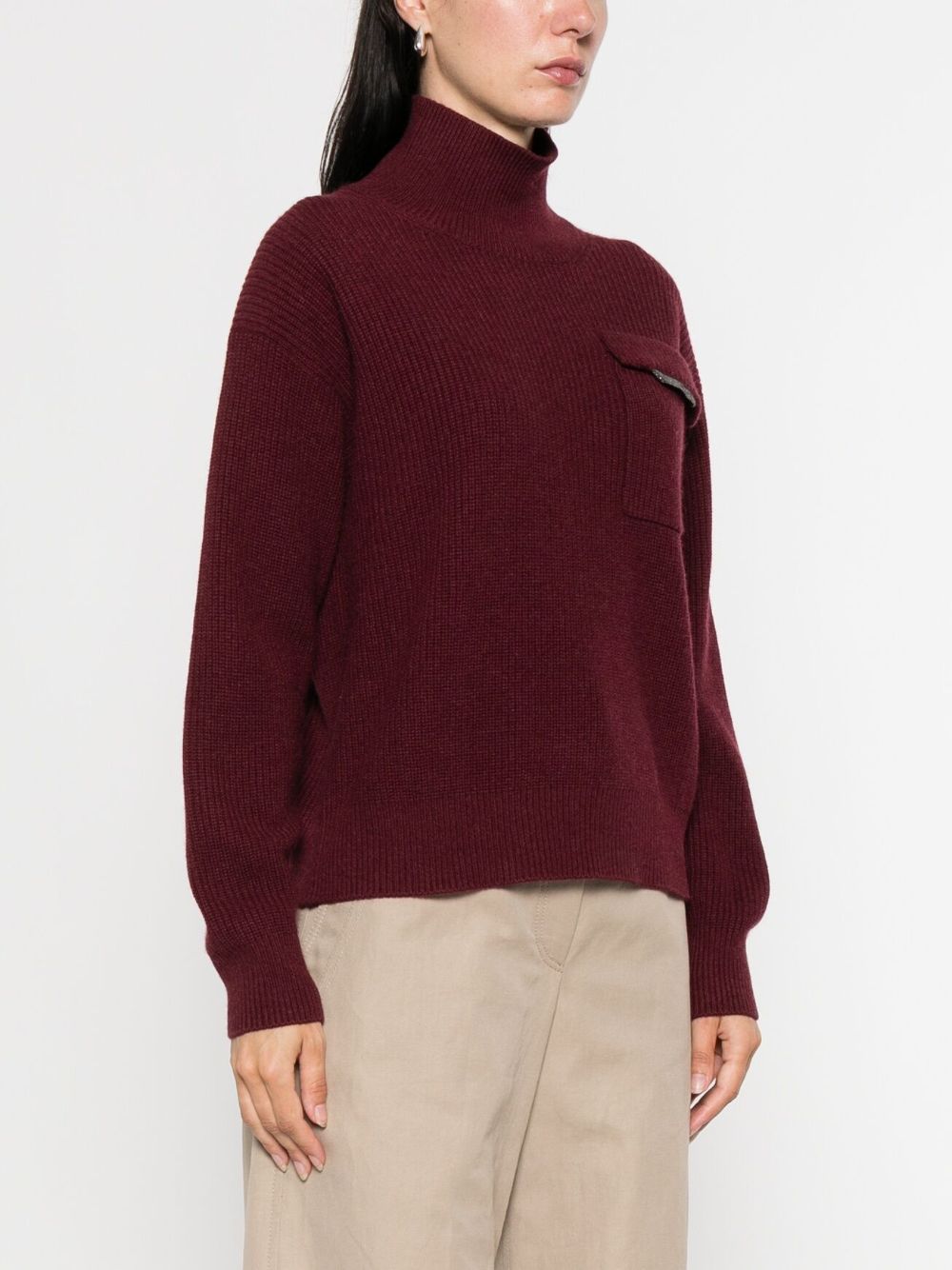 Brunello Cucinelli - Brunello Cucinelli Sweaters Bordeaux - Topwear