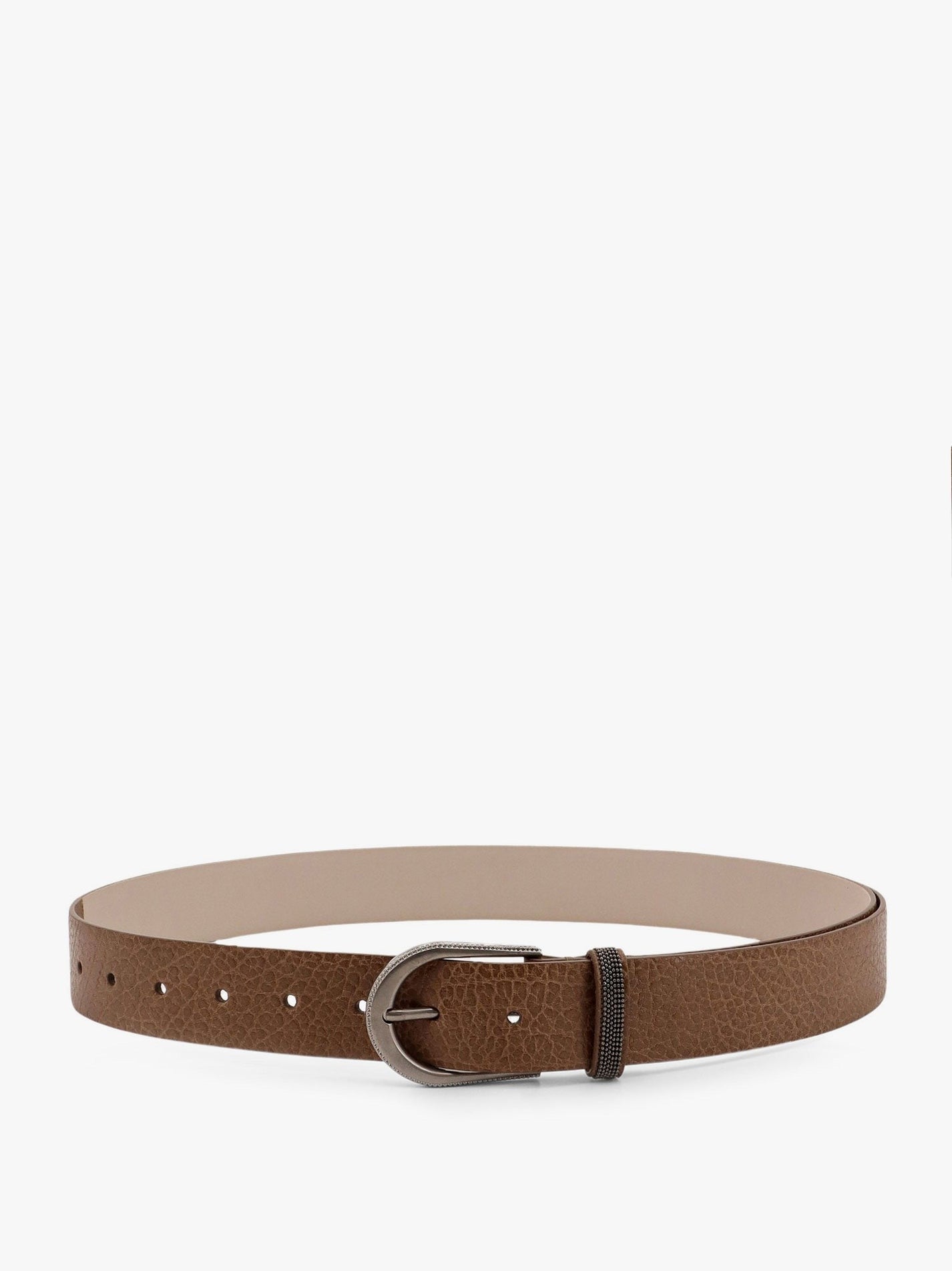 Brunello Cucinelli - Brunello Cucinelli Leather Belt With Monili Detail - Woman->Accessories->Belts