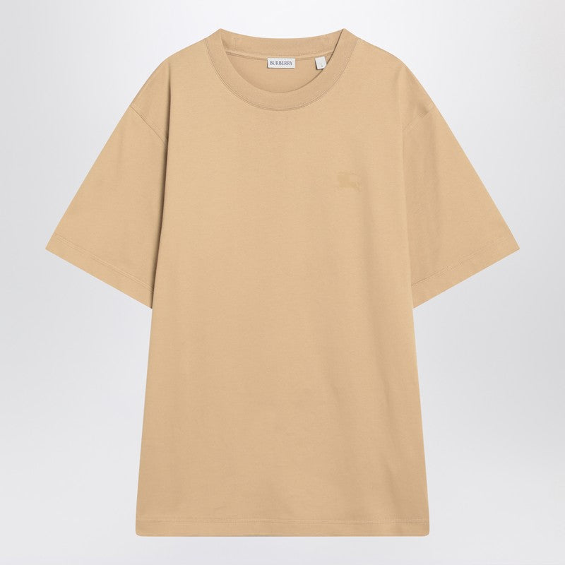 Burberry - Burberry Beige short-sleeved T-shirt with EKD print - Topwear