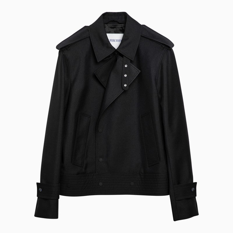 Burberry - Burberry White striped t-shirt with logo embroidery - Jackets