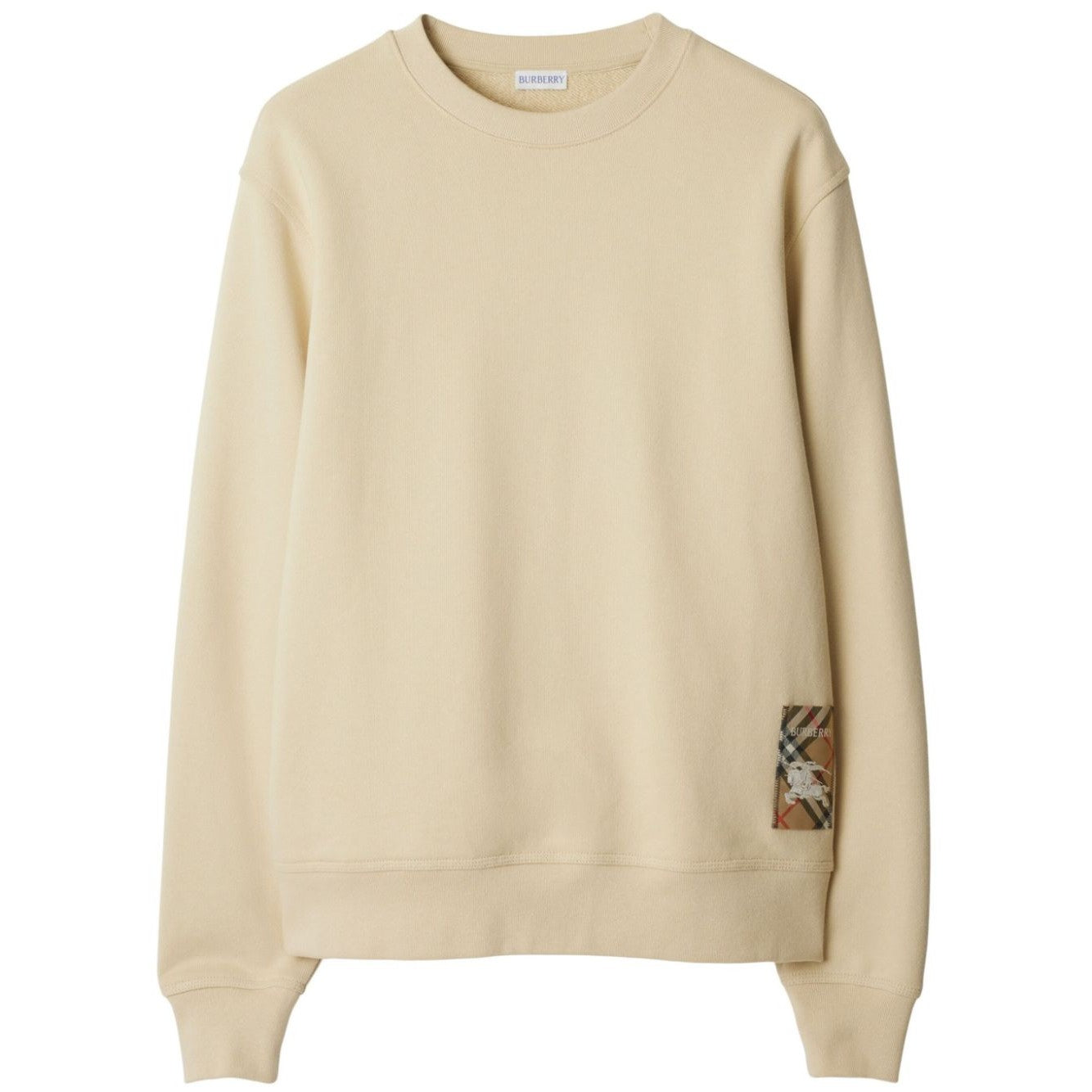 Burberry - Burberry Cotton sweatshirt with Check label - Topwear