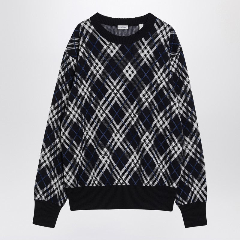 Burberry - Burberry Check-pattern wool blend sweater - Knitwear