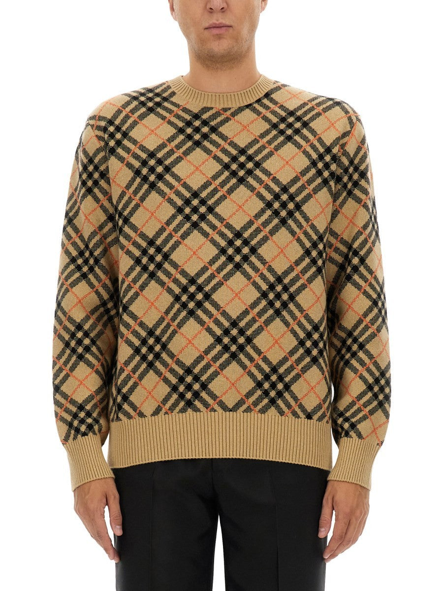 Burberry - Burberry Cashmere Check Sweater - Men’s Knitwear