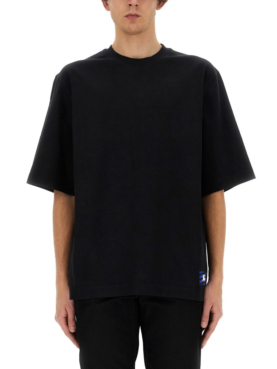 Burberry - Burberry T Shirt With Ekd Patch - Men’s Tops