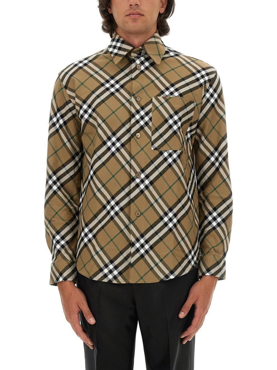 Burberry - Burberry Shirt With Check Pattern - Men’s Tops