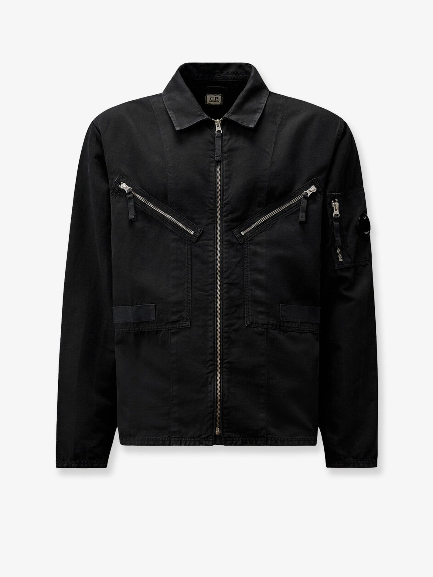 C.P.COMPANY - C.P.Company Cotton And Linen Shirt With Zip Closure - Man->Clothing->Shirts