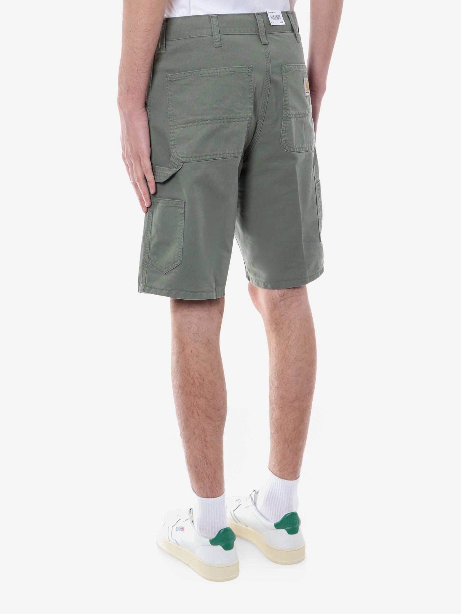Carhartt Wip - Single Knee Cotton Bermuda Shorts With Logo Patch - Home->Man->Clothing->Shorts