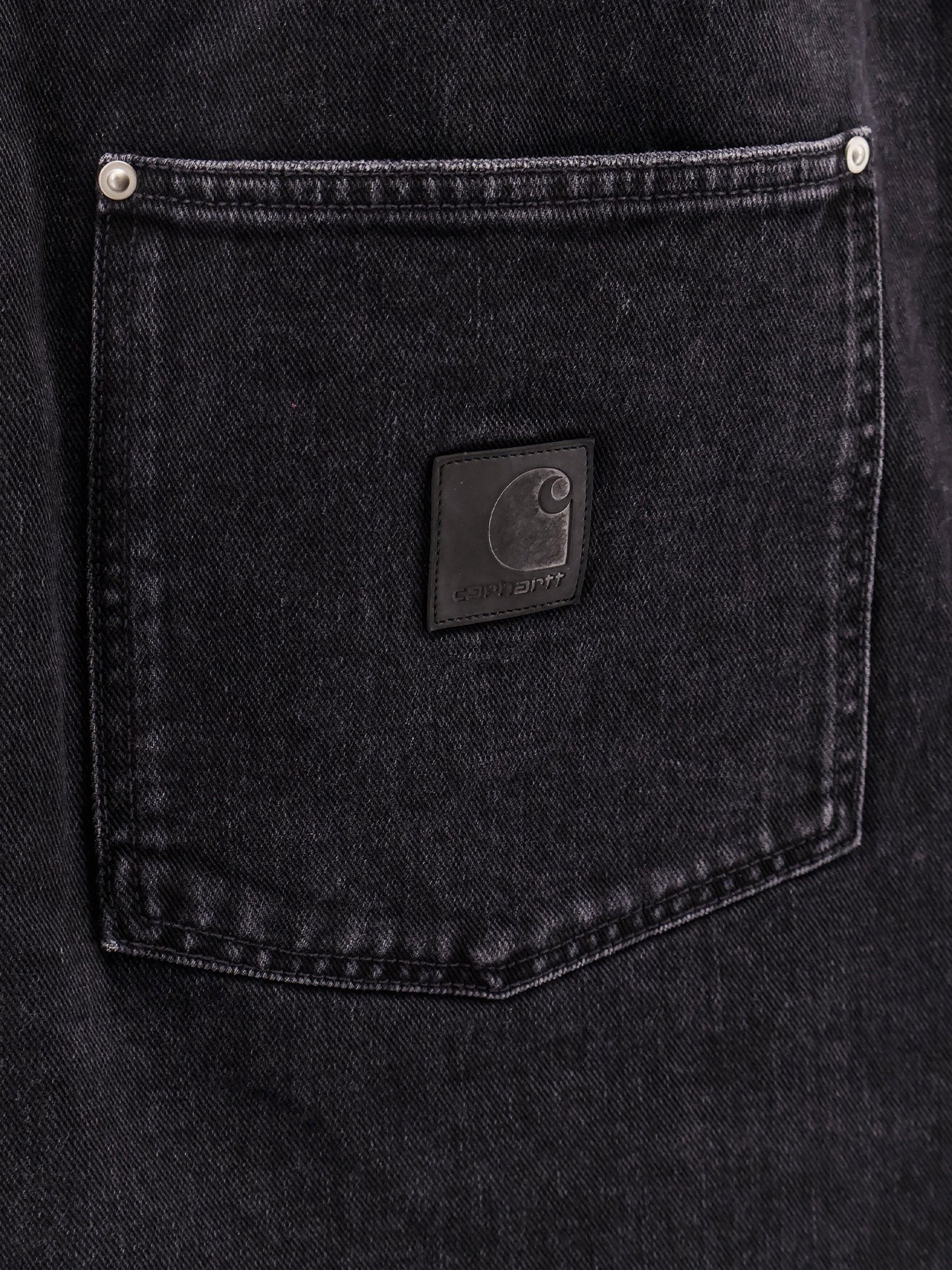 Carhartt Wip - Rivet Tote Black Denim Bag - Home->Man->Bags->Shoulder bags