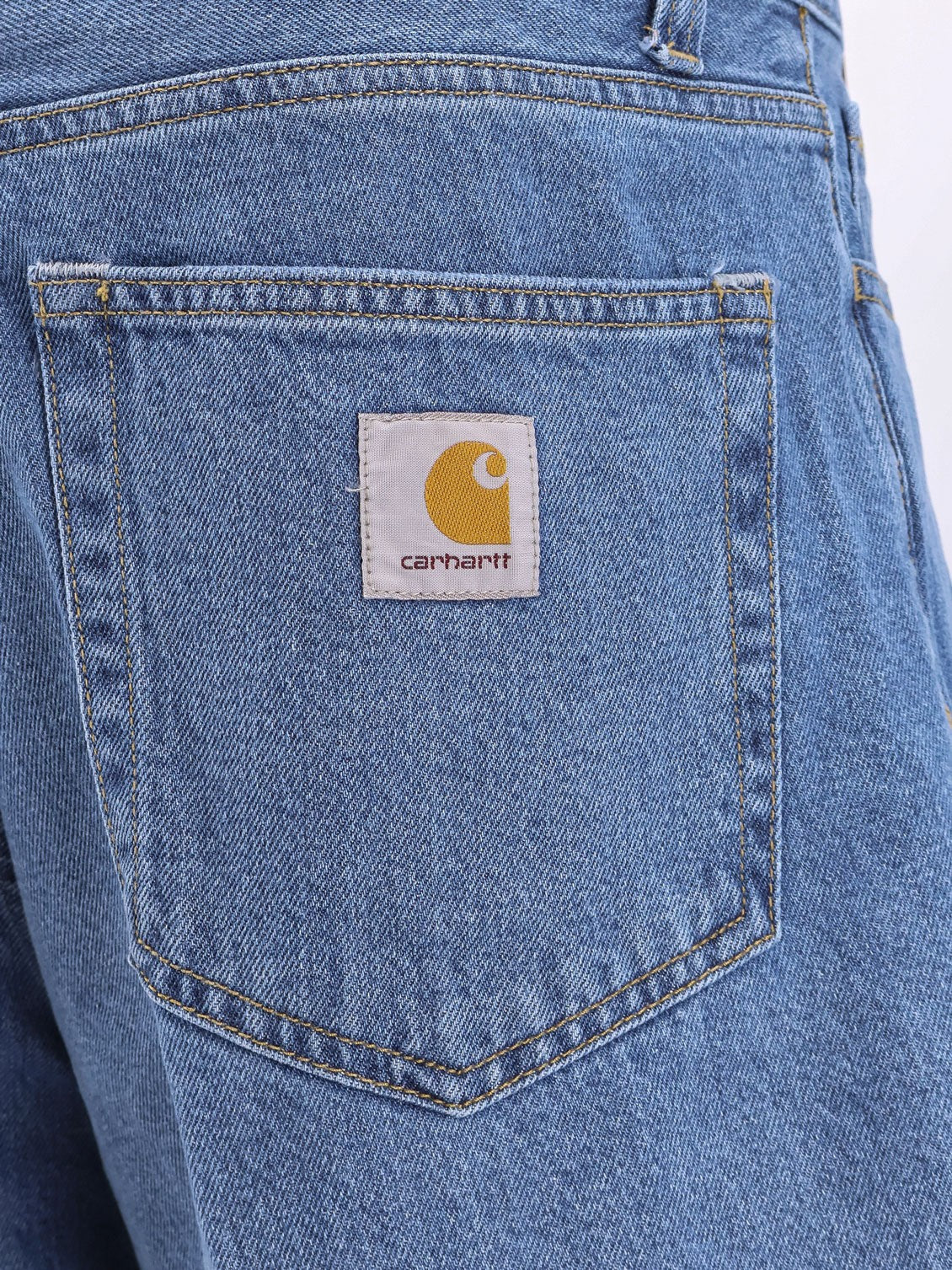 Carhartt Wip - Landon Denim Shorts With Logo Patch - Home->Man->Clothing->Shorts