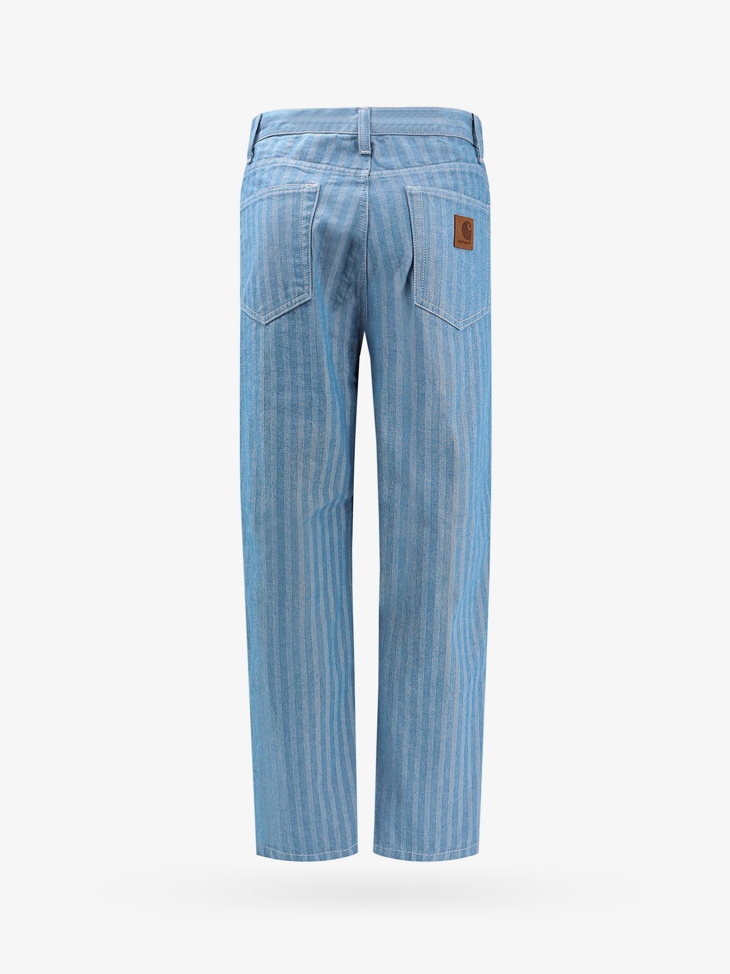 Carhartt Wip - Cotton Jeans With Striped Motif - Home->Man->Clothing->Jeans