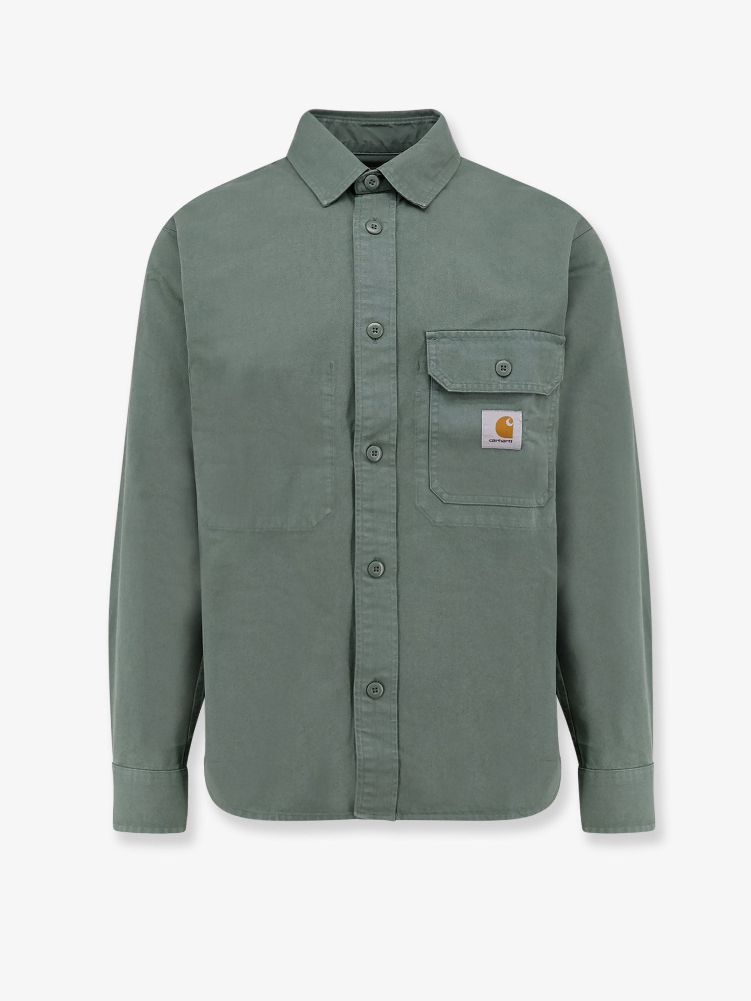 Carhartt Wip - Cotton Shirt With Logo Patch - Home->Man->Clothing->Shirts