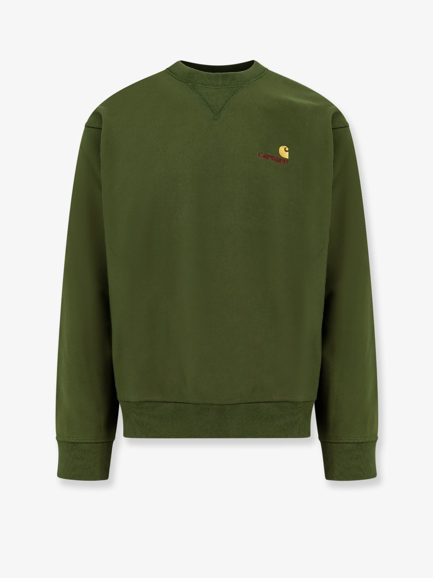 Carhartt Wip - American Script Cotton Blend Sweatshirt With Embroidered Logo - Home->Man->Clothing->sweatshirts