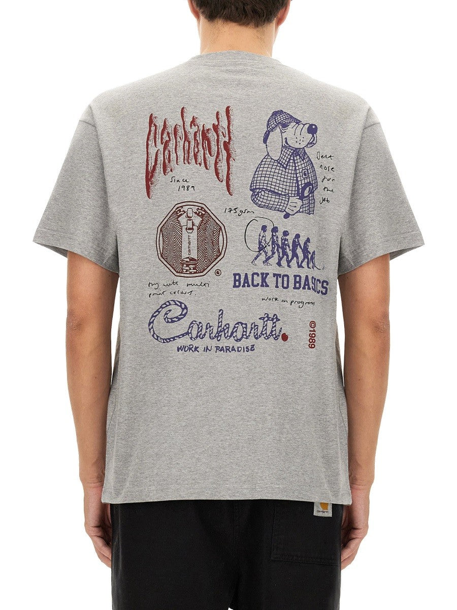 Carhartt Wip - T Shirt With Logo - Home->Man->Clothing->T-Shirts